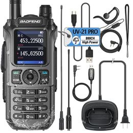 Walkie Talkie Baofeng UV21 Pro Wireless Copy Frequency 999CH TriBand Waterproof TYPE C 16 KM Long Range UV5R 17 Harm R 231030