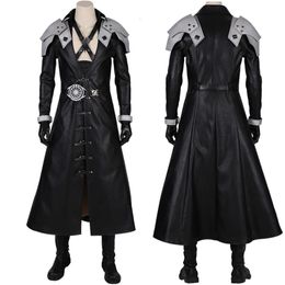 Cosplay Adult Game Halloween Costume FF Final Fantasy Remake Sephiroth Cosplay Complete Outfit With Belt Shoulder Armour Customizable