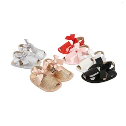 Sandals FOCUSNORM 0-18M Infant Baby Girl's Shoes Bowknot Decoration Soft Sole Breathable For Pography