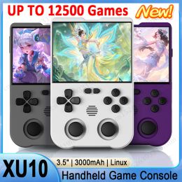 XU10 Handheld Game Console 3.5" IPS Screen 3000mAh Linux System Built-in 10000+ Retro Games Portable Game Player Children Gifts