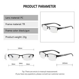 iboode Reading Glasses Men Women High Quality Half-frame Diopter Glasses Business Male Presbyopic Eyeglasses +1.0 1.5 2.0 2.5 4