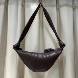 Evening Bags Retro Shoulder Women's Cowhorn Bun Niche Cross Body Waist Dumpling Chest Underarm Leather Messengers