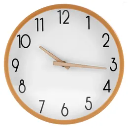 Wall Clocks Clock Wood 12 Inch Silent Digital Non Ticking For Night Table Kitchen Office Decor