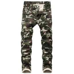 Men's Jeans Ropa Hombre 2021 Mens Camouflage Fashion Slim Fit Male Denim Trousers Hip Hop Plus Size Skinny Mannen Man Pants2857