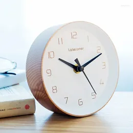 Table Clocks Light Luxury Atmosphere Wooden Alarm Clock Decoration Creative Home Desktop Electronic Digital