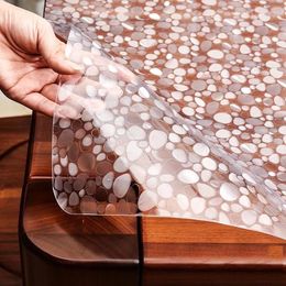 Window Stickers Bright Crystal 1.5mm Thick PVC Soft Glass Table Cloth Cover Waterproof Oil Transparent Tablecloth Mat Kitchen Dinning Room