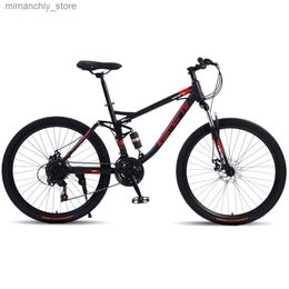 Bikes 24 26 Inches Bicycle 21 24 27 30 Speed Bike Aluminium Alloy Mountainous Region Cross Country Dual Disc Brake Q231030