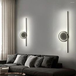 Wall Lamp Art Long Modern LED Lights Living Dining Room Bedroom Bedside Porch Hallway Sconce Indoor Lighting Lampara