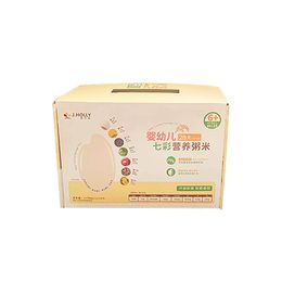 Baby food box paper packaging box, flap handle box, white cardboard printing, laminating, white B tile, Customised products, convenient storage