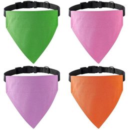 Dog Apparel Fashion Bandanas Saliva Towel Solid Puppy Triangular Bandage Adjustable Cat Collar Pet Necklace Chihuahua Supplies