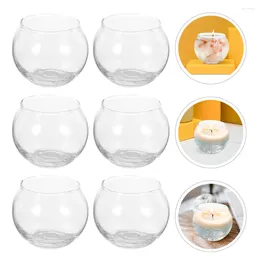 Candle Holders 6 Pcs Candles Glass Creative Container Making Jar Votive Cup Transparent Ornament