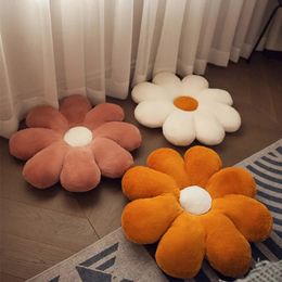 Pillow 50cm Small Daisy Flower Seat Cushion Bedroom Floor Tatami Sofa Chair Ass Pad Bed Back Home Decor 231030