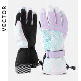 Ski Gloves Girls Boys Waterproof Warm Gloves Winter Professional Ski Gloves Snow Kids Windproof Skiing Snowboard Gloves Riding Gloves 231030