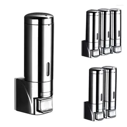 Liquid Soap Dispenser Wall Wall-Mount El Shampoo Lotion Stainless Steel Hand