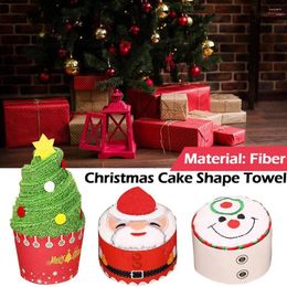 Towel Christmas Cake Shape Snowman Dinner Decor Year Embroidered For Home Tree Towels Children's Cute G D7C8