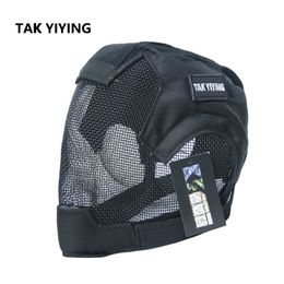 Ski Goggles TAK YIYING Military Airsoft Paintball Masks Tactical Steel Mesh Full Face Mask 231030