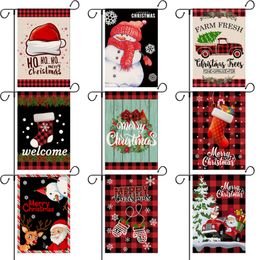 Christmas Garden flag courtyard decorate Flags welcome yard Banner linen material Merry Christmas P124