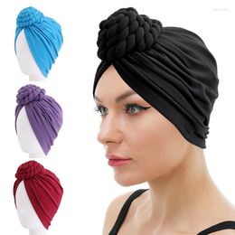 Berets Solid Colour Three-Dimensional Plate Flower Toque Dough-Twist Style Plaits Tam-O'-Shanter Nationality-Featured Cap JDT-39