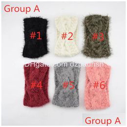 Hair Accessories Girls Knitted Headbands Turban Cloghet Twist Headwear Winter Ear Warmer Headwrap Elastic Band Women Drop Delivery P Dhpiw