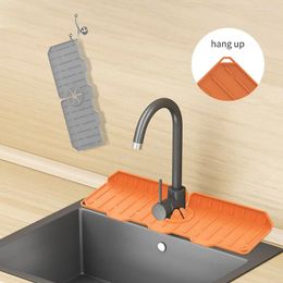 Kitchen Storage 1 Pcs Faucet Mat For Sink Sponge Drain Rack Foldable Splash Catcher Bathroom Countertop Protector