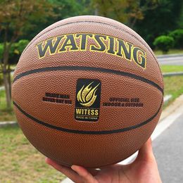 Balls Icrofiber Cowhide Leather Feel High Elastic Wearresistant Child Basketball Number 7 Indoor Professional Team Sports 231030