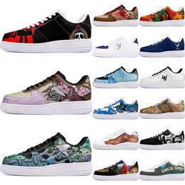 DIY shoes winter green lovely autumn mens Leisure shoes one for men women platform casual sneakers Classic White Black cartoon graffiti trainers sports 32325