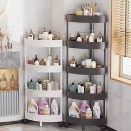 Bathroom Shelves Movable bathroom corner triangle shelf floor-standing multi-storey bathroom storage shelf corner storage cabinet 231030