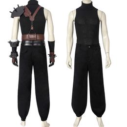 Cosplay Adult Men Carnival Halloween Masquerade Outfit FF Remake Cloud Strife Cosplay Costume Game Hero Role Playing Shoulder Armour