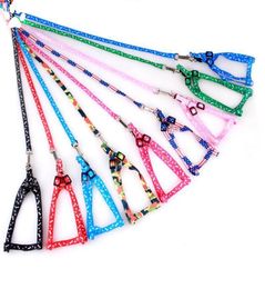 10120cm Dog Harness Leashes Nylon Printed Adjustable Pet Dog Collar Puppy Cat Animals Accessories Pet Necklac bbyCey warmslove6179391