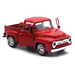 Diecast Model 1 32 Red Metal Truck Toy Vintage Mini Desktop Decoration Kids Children s Christmas Year Gifts Home Office 231030