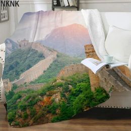 Blankets NKNK Sky Blanket Houses Bedspread For Bed Mountains Bedding Throw Harajuku Beds Sherpa Fashion Premium