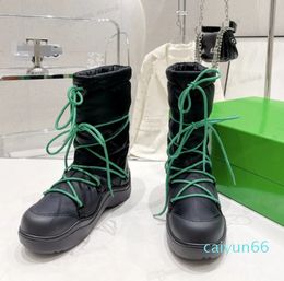 boots Flatform Ankle Boots Black white Green designer booties Nylon waterproof breathable sneakers
