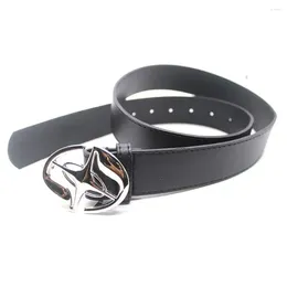 Belts Decoration Cross PU Leather Star Metal Buckle Women Waistbands Korean Waist Men Dress