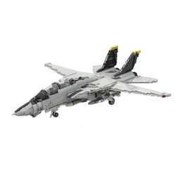 Blocks Modern Military Fighter Building Block Grumman 4 Tomcat Aircraft Model 135 Minifig Scale Bricks Toys Kids Christmas Gift 231027