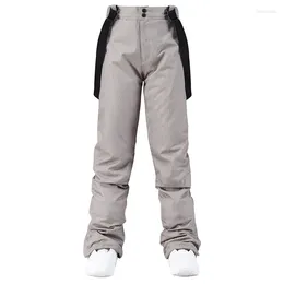 Skiing Pants 2024 Women Men Slim-fit Single-board Double-board Warm Thickened Straps Ski