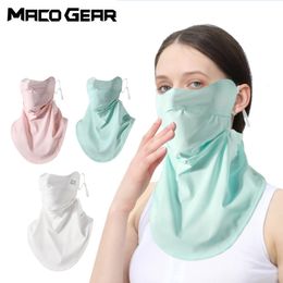 Cycling Caps Masks Ice Silk Mask Breathable Summer Sun Protection Bandana Running Hunting Hiking Riding Outdoor Sports Eye Face Scarf Women 231030