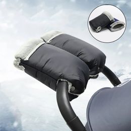 Shopping Cart Covers 2pcs Winter Warm Stroller Gloves Waterproof Pram Accessory Mitten pram hand muff baby 231030