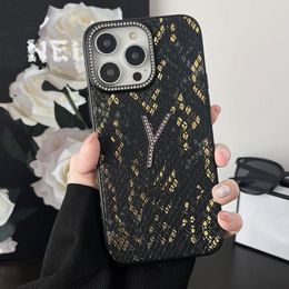 Cell Phone Cases Letter Phone Case Designer Snake Skin Iphone 15 Pro Max Phones Cover For IPhone 14 Pro 13 12 Promax High Grade Luxury Phonecase Diamond C56V