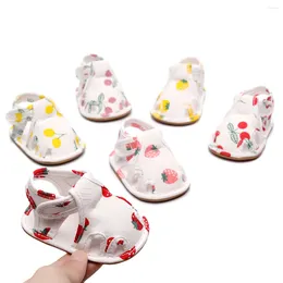 Sandals Toddler Baby Boy Girl Summer Cute Printed Crib Shoes Closed-Toe Non-Slip First Walkers Fashion 0-2T