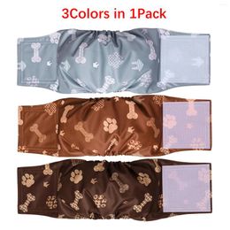 Dog Apparel 3Pack Washable Male Belly Wrap Diapers For Small Medium And Large Dogs Leakproof Reusable Puppy