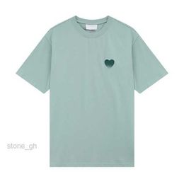 amis Men's T-shirts Mens t Shirt Amis De Coeur Tees Short Sleeves Shirts Men Designer Top France Fashion Embroidered Heart Pattern 10 YKP6