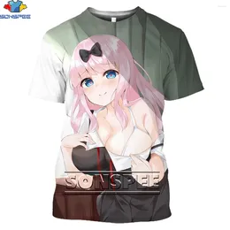 Men's T Shirts SONSPEE Anime Kaguya Sama Love Is War Sexy Character Shirt 3D Print Men Women Summer Short Sleeve Streetwear Oversize Tops