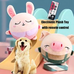 Dog Toys Chews Dog Interactive Bounce Toy Speaking Electronic Plush Toy Jumping Rabbit Ball Toys USB Singing Pet Toys for Small Dogs 231030