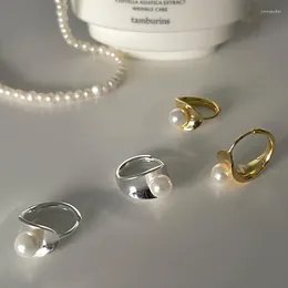 Серьги-кольца VOQ, модные круглые жемчужные украшения для рождественских подарков, необычный дизайн, необычные женские украшения
