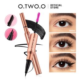 Mascara OTWOO 2 In 1 Eyeliner Makeup Volume Lengthening Eyelash Waterproof Liquid for s Cosmetics 231027