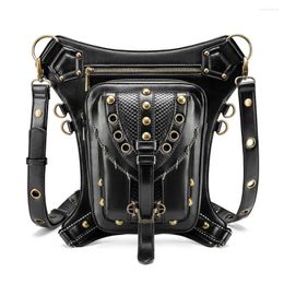 Waist Bags Women's Bag Retro Rivet Ladies Shoulder Diagonal Armpit Creative Chain Fanny Pack Belt Chest Leg