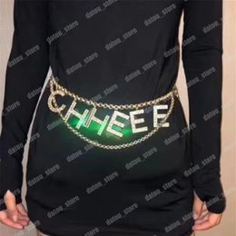 Vintage Gold Chains Belts For Women Luxury Designer Belt Letter diamond Fashion Designers Waist Chain Womens Dress Alloy Waistband232A