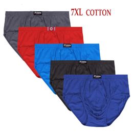 Underpants 5pcsLot 7XL 100% Cotton Men's Underwear Men Briefs Male Briefs Underpants for Men Panties men underwear briefs Comfortable 231030