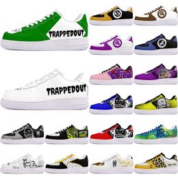 DIY shoes winter beautiful black autumn mens Leisure shoes one for men women platform casual sneakers Classic cartoon graffiti trainers Glossy sports 56188