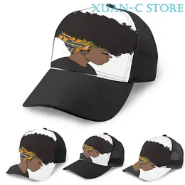 Ball Caps Big Afro Basketball Cap Men Women Fashion All Over Print Black Unisex Adult Hat